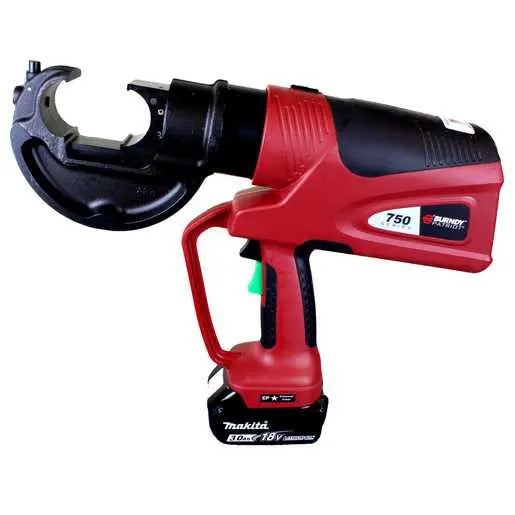 Burndy PAT750LI Ponchadora hidráulica a batería  – 12 toneladas, 18 V Li-Ion